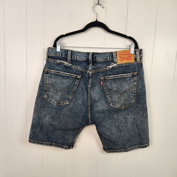 Levis 412 Men’s Size 38 9" Denim Jean Shorts Blue Medium Wash Stretch Festival - Picture 9 of 9